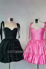 Misshow Pink Ruched Corset A-Line Short Homecoming Dress/Mini Dress