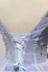 Misshow Purple V Neck A Line Homecoming Dress/Mini Dress