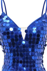 Misshow Royal Blue Sparkly Sequins Tight Short Homecoming Dress/Mini Dress