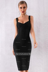 Misshow Sheath Sweetheart Black Cocktail Party Dress
