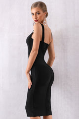 Misshow Sheath Sweetheart Black Cocktail Party Dress