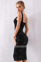 Misshow Sheath Sweetheart Black Cocktail Party Dress