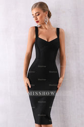 Misshow Sheath Sweetheart Black Cocktail Party Dress