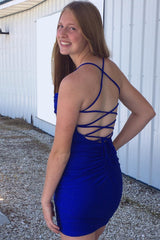 Misshow Simple Black Corset Tight Short Homecoming Dress/Mini Dress