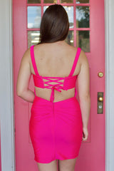 Misshow Simple Black Lace-Up Back Tight Homecoming Dress/Mini Dress