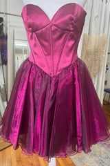 Misshow Simple Blue Corset A-Line Short Homecoming Dress/Mini Dress