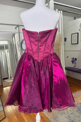 Misshow Simple Blue Corset A-Line Short Homecoming Dress/Mini Dress