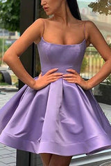 Misshow Simple Purple Short Homecoming Dress/Mini Dress