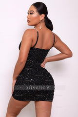 Misshow Spaghetti Straps Little Black Dress