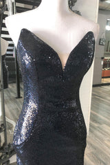 Misshow Sparkly Black Sweetheart Sequins Tight Short Homecoming Dress/Mini Dress