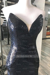 Misshow Sparkly Black Sweetheart Sequins Tight Short Homecoming Dress/Mini Dress