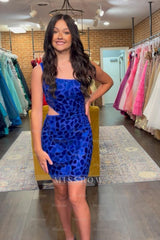 Misshow Sparkly Green One Shoulder Mirror Tight Short Homecoming Dress/Mini Dress with Sequins