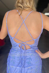 Misshow Sparkly Lavender Sequins Tight Short Satin Homecoming Dress/Mini Dress