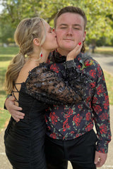 Misshow Sparkly White Long Sleeves Short Homecoming Dress/Mini Dress