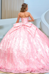 Misshow Sweetheart Neckline Ball Gown Beaded Sequins & Tulle Quinceanera Dress for Sweet 16 & Birthday Parties