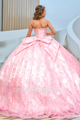 Misshow Sweetheart Neckline Ball Gown Beaded Sequins & Tulle Quinceanera Dress for Sweet 16 & Birthday Parties
