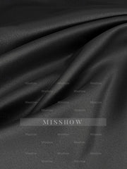 Mother of the Bride A-Line Princess Dress with Scoop Neck 3/4 Sleeves and Asymmetrical Appliques