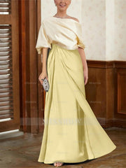 Mother of the Bride Cowl Neck A-Line Dresses with Half Sleeves