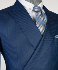 Navy Peak Lapel Double Breasted Two-Piece Men’s Suits