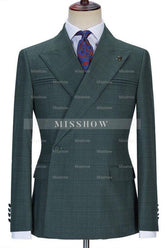 New Arrival Close Fitting Peak Lapel Ruffled Men’s Prom Suits