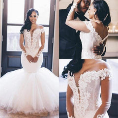 Off-the-Shoulder Mermaid Wedding Dress s New Arrival Long Sleeves Bridal Wears