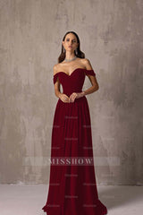 Off the Shoulder Strapless Sleeveless Long Formal Dress With Ruffles