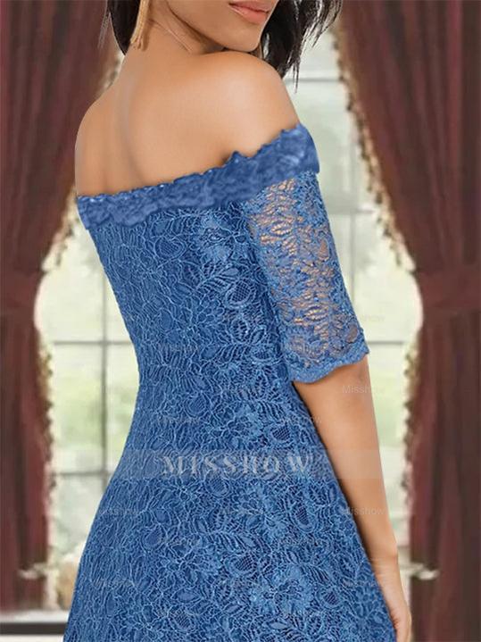 Off-the-shoulder A-Line Princess Dresses for Mothers of the Bride & Groom with Half Sleeves and Lace