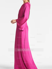 One-Shoulder Floor-Length Sheath/Column Gown for the Mother of the Bride