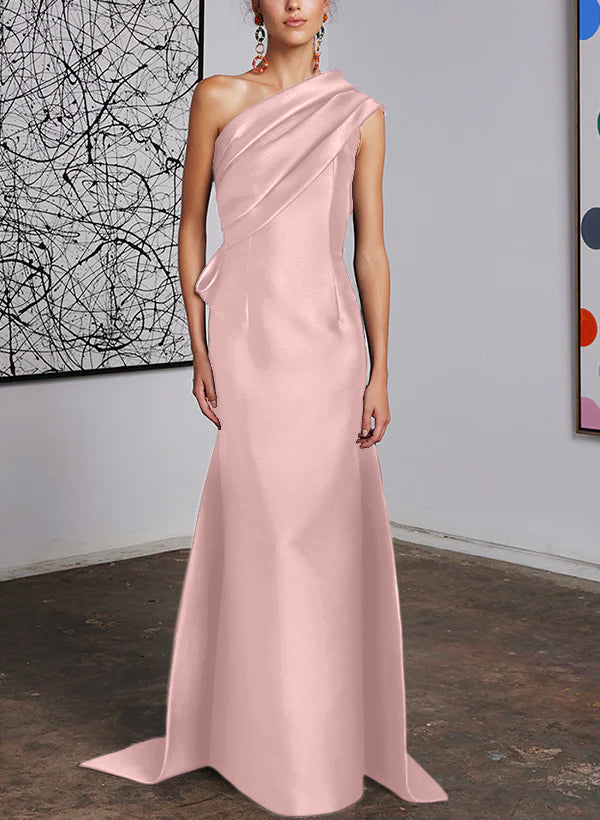 One-Shoulder Sheath/Column Gown for the Mother of the Bride