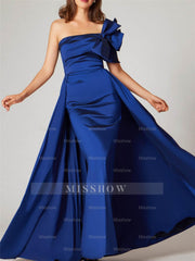 One-Shoulder Sleeveless A-Line Princess Gown with Bow(s) for the Mother of the Bride