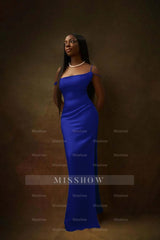 One Shoulder Sleeveless Split Long Formal Dress With Pleated Beading