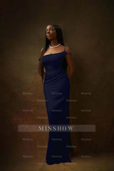 One Shoulder Sleeveless Split Long Formal Dress With Pleated Beading