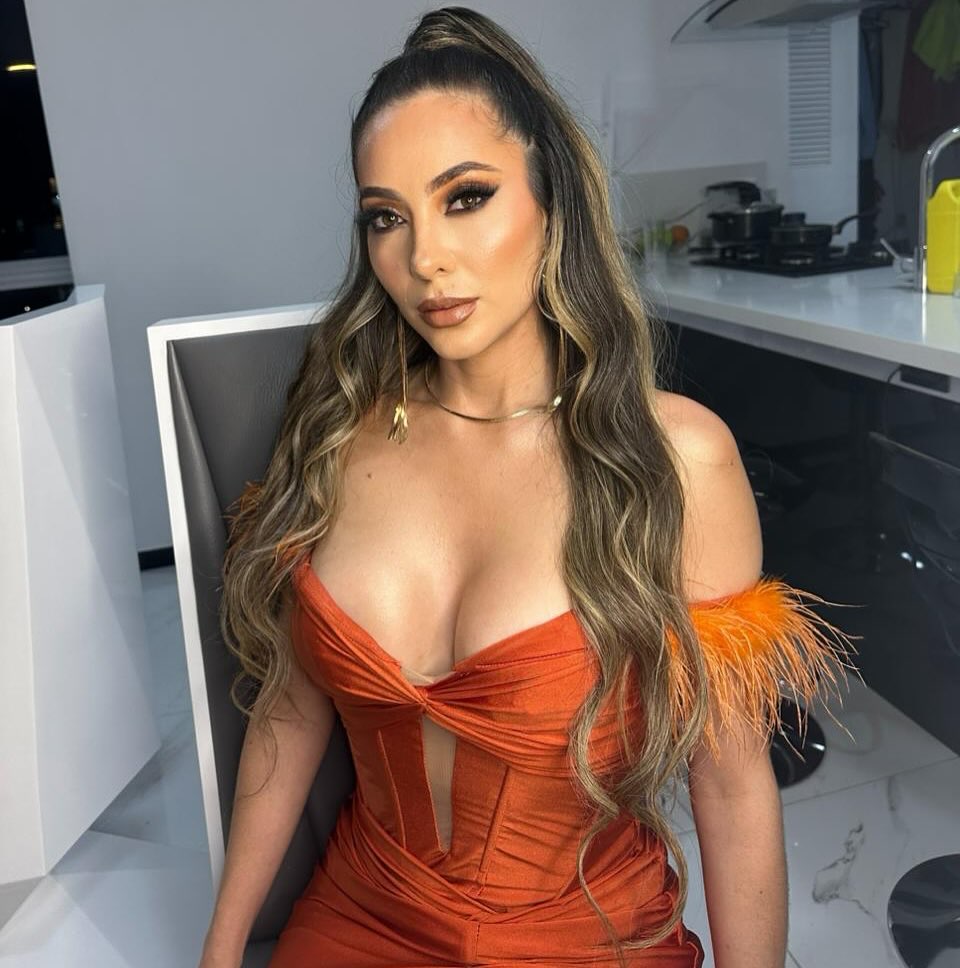 Orange Off Shoulder Mermaid Evening Dress Sweetheart Feather Trim Cutout Ruched High Slit Formal Gown