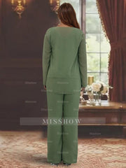 Plus Size Chiffon Pantsuits with Jacket for the Mother of the Bride