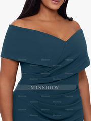 Plus Size Off-the-Shoulder Mermaid Trumpet Sleeveless Mother Of The Bride Floor-Length Dress