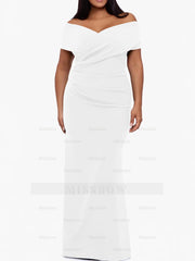 Plus Size Off-the-Shoulder Mermaid Trumpet Sleeveless Mother Of The Bride Floor-Length Dress