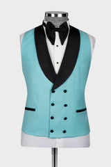 Pool Shawl Collar Three-Piece Men's Wedding Attire