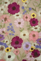 Princess A-Line Floor-Length Stylish Evening Dresses with Printed Flower Spaghetti Straps and Sleeveless