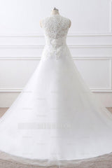 Princess V-Neck Tulle New Arrival Wedding Dress With Lace