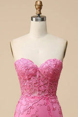 Purple Sweetheart Corset Prom Dress with Sheath Slit