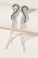 Rhinestones Sparkly Long Tassel Earrings