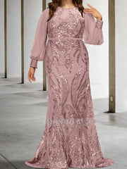 Sequined Mother of the Bride Sheath or Column Gowns