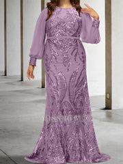 Sequined Mother of the Bride Sheath or Column Gowns
