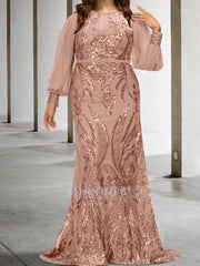 Sequined Mother of the Bride Sheath or Column Gowns