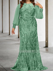Sequined Mother of the Bride Sheath or Column Gowns