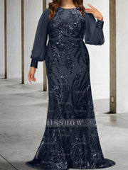 Sequined Mother of the Bride Sheath or Column Gowns