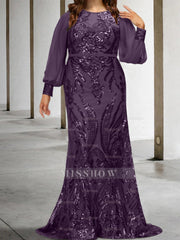 Sequined Mother of the Bride Sheath or Column Gowns