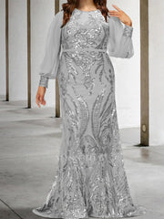 Sequined Mother of the Bride Sheath or Column Gowns