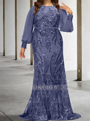 Sequined Mother of the Bride Sheath or Column Gowns