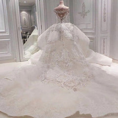 Sexy Strapless Crystals Mermaid Wedding Dresses with Overskirt Long Train